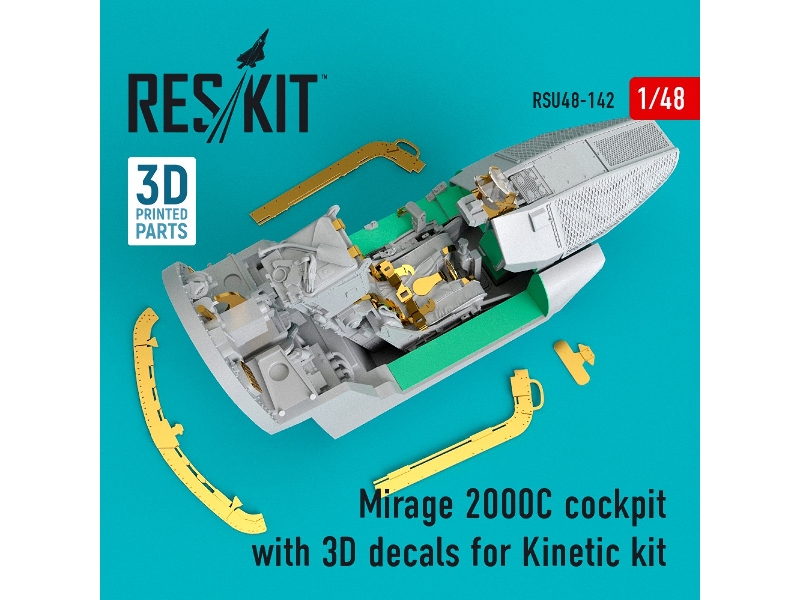 Mirage 2000c Cockpit With 3d Decals For Kinetic Kit - zdjęcie 1 Mirage 2000c Cockpit With 3d Decals For Kinetic Kit - zdjęcie 1