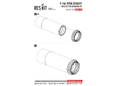 F-14a Open Exhaust Nozzles For Hasegawa Kit - zdjęcie 3