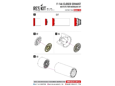 F-14a Closed Exhaust Nozzles For Hasegawa Kit - zdjęcie 2