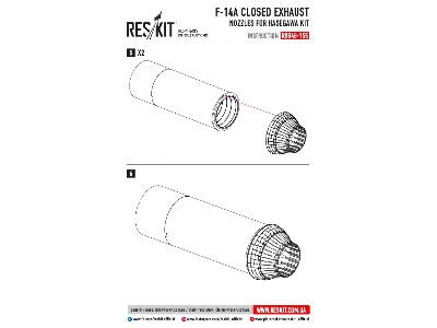F-14a Closed Exhaust Nozzles For Hasegawa Kit - zdjęcie 3