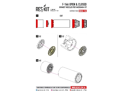 F-14a Open And Closed Exhaust Nozzles For Hasegawa Kit - zdjęcie 2
