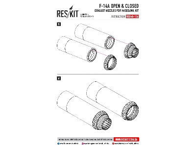 F-14a Open And Closed Exhaust Nozzles For Hasegawa Kit - zdjęcie 3