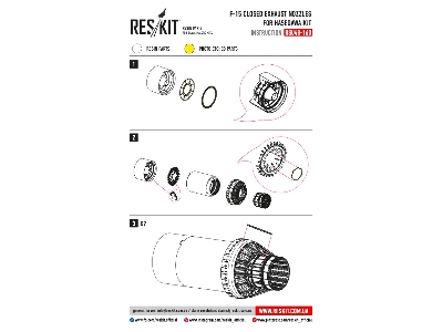 F-15 Closed Exhaust Nozzles For Hasegawa Kit - zdjęcie 2