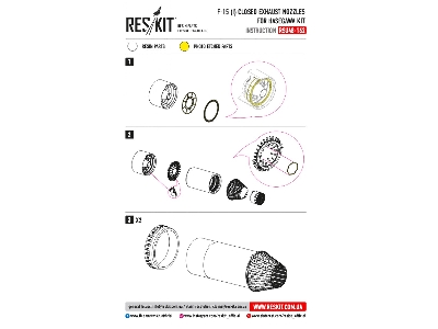 F-15 I Closed Exhaust Nozzles For Hasegawa Kit - zdjęcie 2