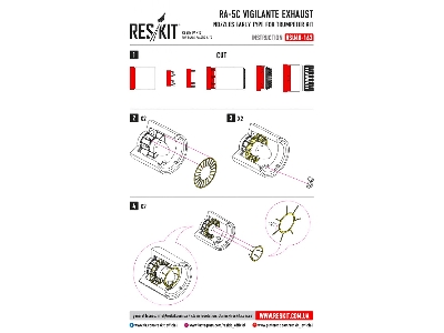 Ra-5c Vigilante Exhaust Nozzles Early Type For Trumpeter Kit - zdjęcie 2