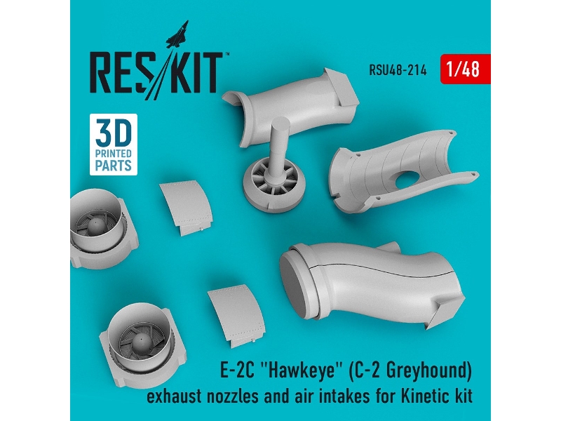E-2c Hawkeye (C-2 Greyhound) Exhaust Nozzles And Air Intakes For Kinetic Kit (3d Printing) - zdjęcie 1 E-2c Hawkeye (C-2 Greyhound) Exhaust Nozzles And Air Intakes For Kinetic Kit (3d Printing) - zdjęcie 1