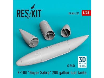 F-100 Super Sabre 200 Gallon Fuel Tanks (3d Printing) - zdjęcie 1