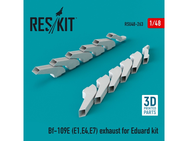 Bf-109e (E1,e4,e7) Exhaust For Eduard Kit - zdjęcie 1