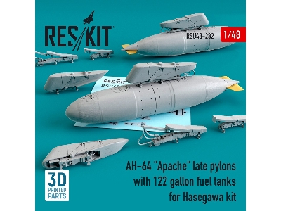 Ah-64 Apache Late Pylons With 122 Gallon Fuel Tanks For Hasegawa Kit - zdjęcie 1