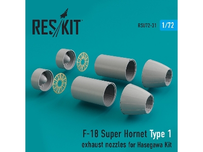 F-18 Super Hornet Type 1 Exhaust Nozzles For Hasegawa Kit - zdjęcie 1