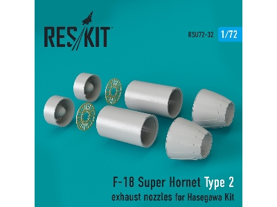 F-18 Super Hornet Type 2 Exhaust Nozzles For Hasegawa Kit - zdjęcie 1