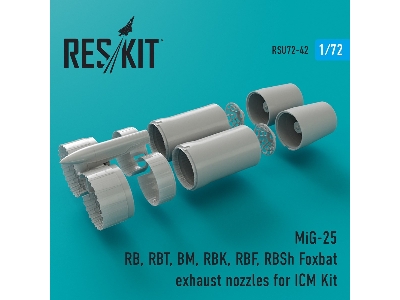 Mig-25 Rb, Rbt, Bm, Rbk, Rbf, Rbsh Foxbat Exhaust Nozzles For Icm Kit - zdjęcie 1