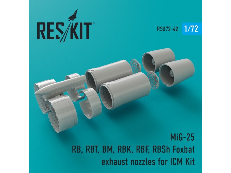 Mig-25 Rb, Rbt, Bm, Rbk, Rbf, Rbsh Foxbat Exhaust Nozzles For Icm Kit - zdjęcie 1