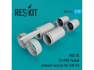 Mig-25 Pd/Pds Foxbat Exhaust Nozzles For Icm Kit - zdjęcie 1