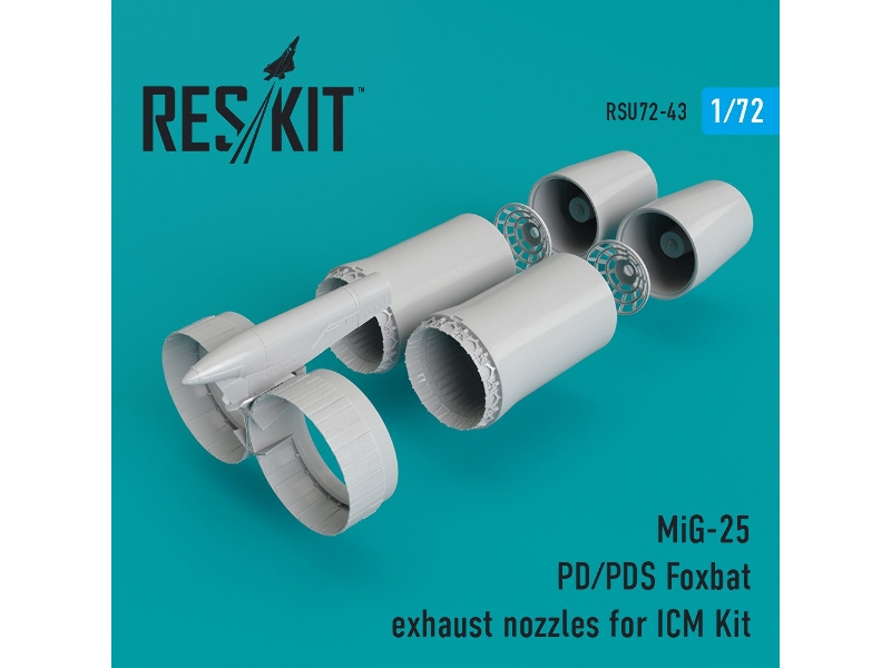 Mig-25 Pd/Pds Foxbat Exhaust Nozzles For Icm Kit - zdjęcie 1 Mig-25 Pd/Pds Foxbat Exhaust Nozzles For Icm Kit - zdjęcie 1