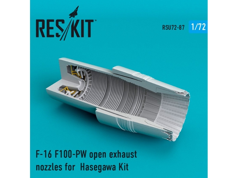 F-16 F100-pw Open Exhaust Nozzles For Hasegawa Kit - zdjęcie 1 F-16 F100-pw Open Exhaust Nozzles For Hasegawa Kit - zdjęcie 1