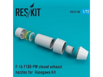 F-16 F100-pw Closed Exhaust Nozzles For Hasegawa Kit - zdjęcie 1