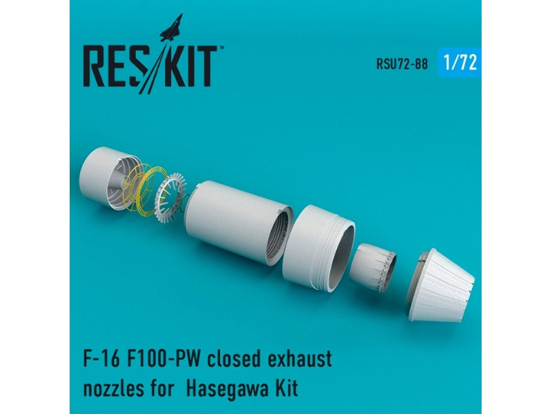 F-16 F100-pw Closed Exhaust Nozzles For Hasegawa Kit - zdjęcie 1