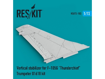 Vertical Stabilizer For F-105g Thunderchief Trumpeter 01618 Kit - zdjęcie 1
