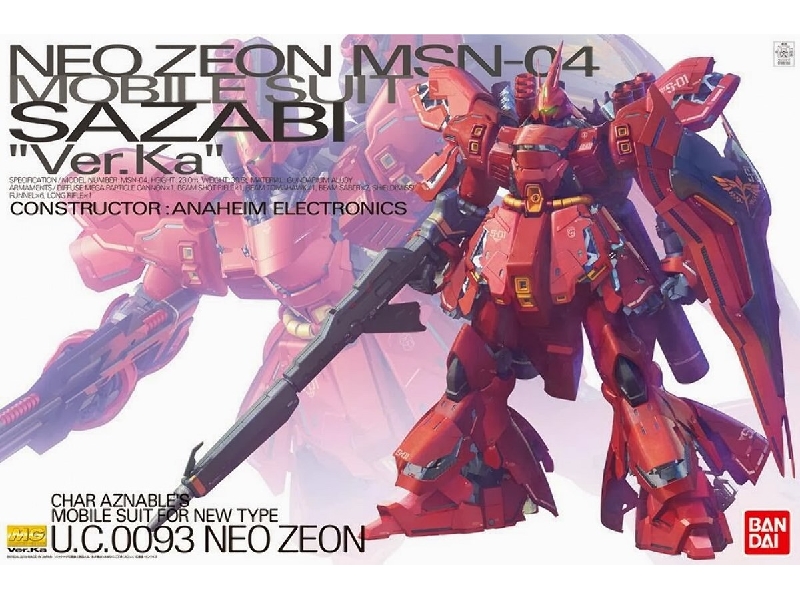 Msn-04 Sazabi Ver.Ka 18cm (Gundam 83111) - zdjęcie 1 Msn-04 Sazabi Ver.Ka 18cm (Gundam 83111) - zdjęcie 1