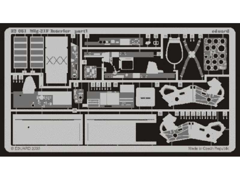MiG-21F interior 1/32 - Trumpeter - blaszki - zdjęcie 1 MiG-21F interior 1/32 - Trumpeter - blaszki - zdjęcie 1