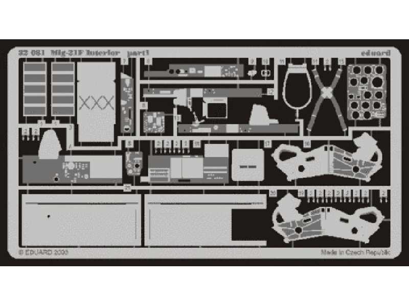  MiG-21F interior 1/32 - Trumpeter - blaszki - zdjęcie 1