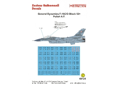 16C/D Block 52+ Polskie Siły Lotnicze - napisy eksploatacyjne - zdjęcie 1