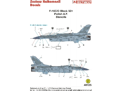 F-16C/D Block 52+ Polskie Siły Powietrzne - napisy eksploatacyjne - zdjęcie 1