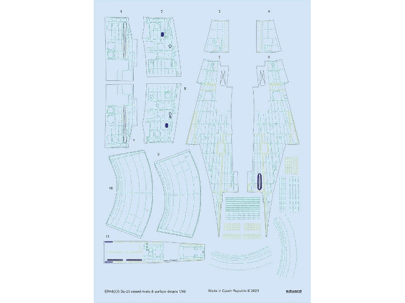 Su-25 raised rivets & surface details - Zvezda - zdjęcie 1