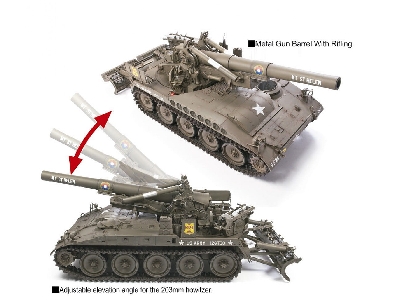 M110 amerykańska haubica samobieżna 203 mm z lemieszem - zdjęcie 3