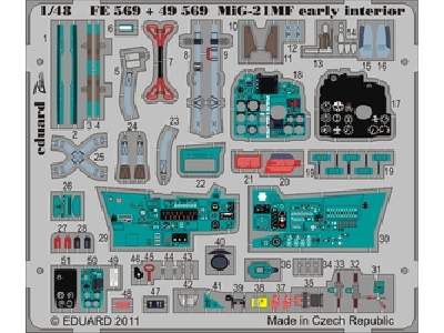  MiG-21MF early interior S. A.  Weekend 1/48 - Eduard - blaszki - zdjęcie 1