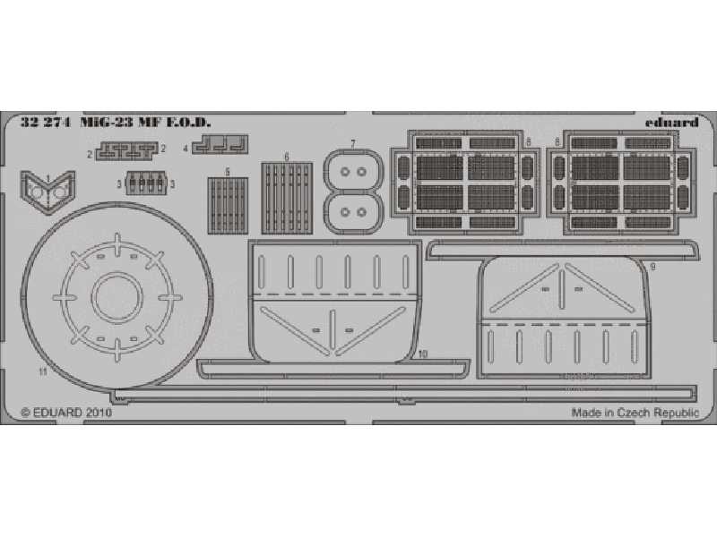 MiG-23MF F. O.D. 1/32 - Trumpeter - blaszki - zdjęcie 1 MiG-23MF F. O.D. 1/32 - Trumpeter - blaszki - zdjęcie 1