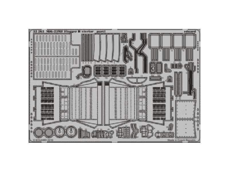 MiG-23MF Flogger B exterior 1/32 - Trumpeter - blaszki - zdjęcie 1 MiG-23MF Flogger B exterior 1/32 - Trumpeter - blaszki - zdjęcie 1