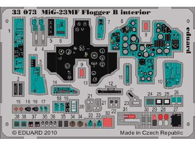  MiG-23MF Flogger B interior S. A. 1/32 - Trumpeter - blaszki - zdjęcie 1