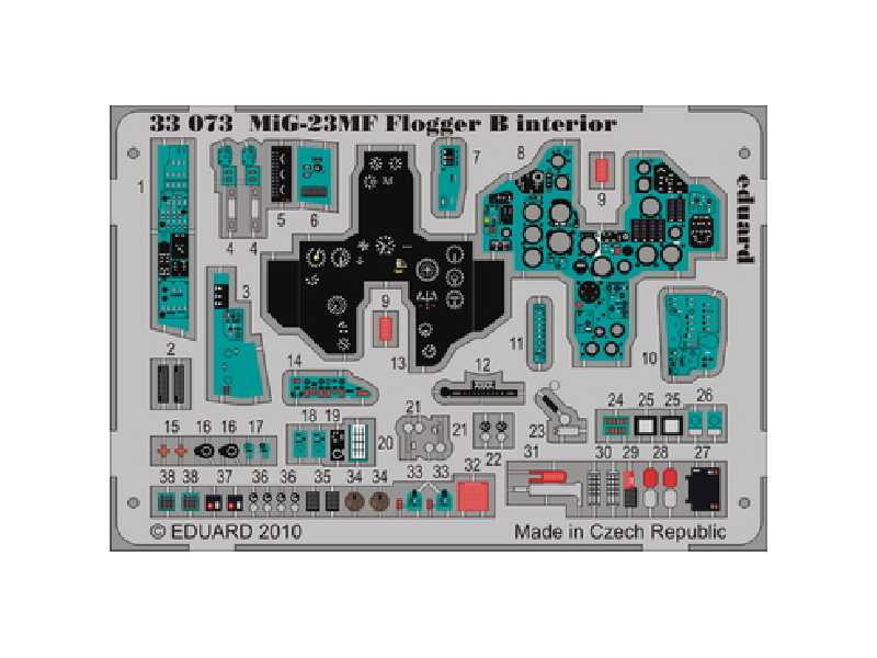  MiG-23MF Flogger B interior S. A. 1/32 - Trumpeter - blaszki - zdjęcie 1