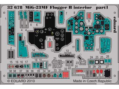  MiG-23MF Flogger B interior S. A. 1/32 - Trumpeter - blaszki - zdjęcie 2