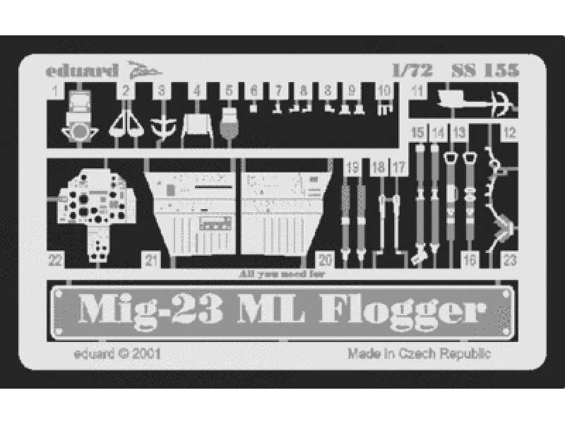 MiG-23ML Flogger 1/72 - Italeri - blaszki - zdjęcie 1 MiG-23ML Flogger 1/72 - Italeri - blaszki - zdjęcie 1