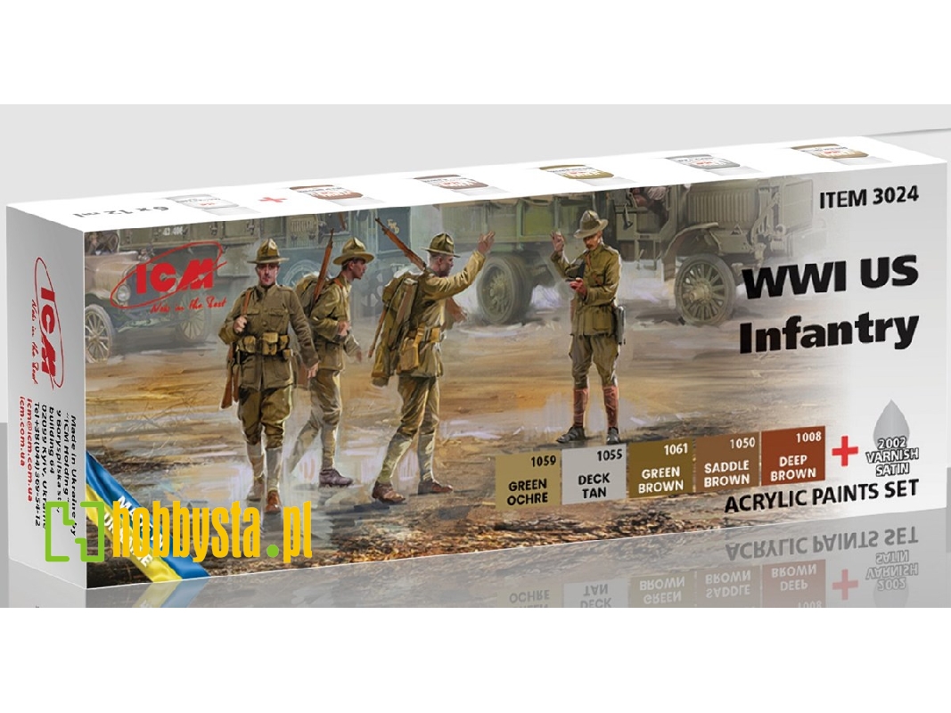 Acrylic Paint Set For WWI Us Infantry - zdjęcie 1 Acrylic Paint Set For WWI Us Infantry - zdjęcie 1