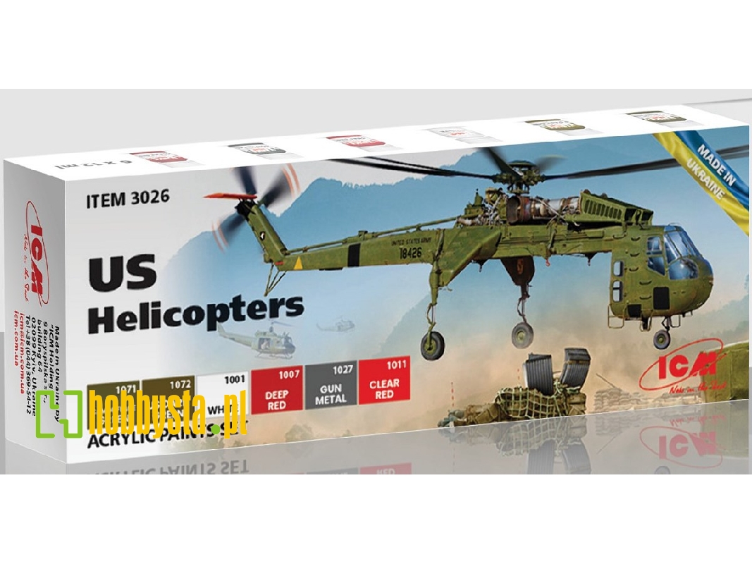 Acrylic Paint Set For Us Helicopters - zdjęcie 1 Acrylic Paint Set For Us Helicopters - zdjęcie 1