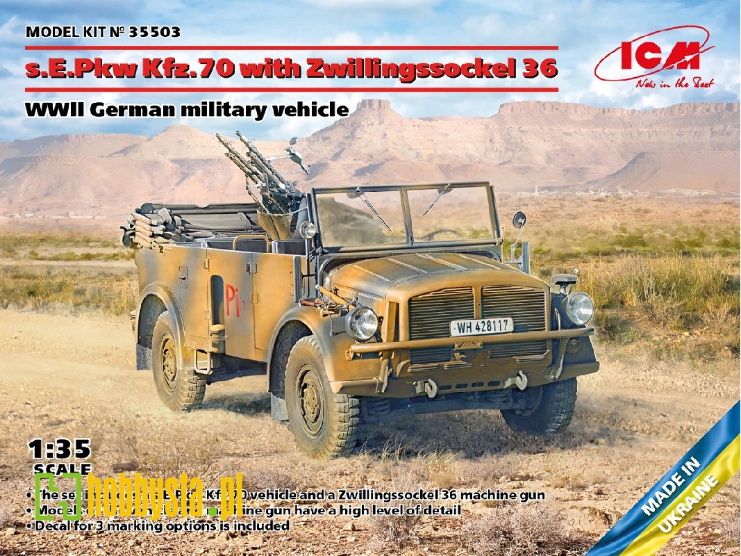 S.E.Pkw Kfz.70 With Zwillingssockel 36 - zdjęcie 1 S.E.Pkw Kfz.70 With Zwillingssockel 36 - zdjęcie 1