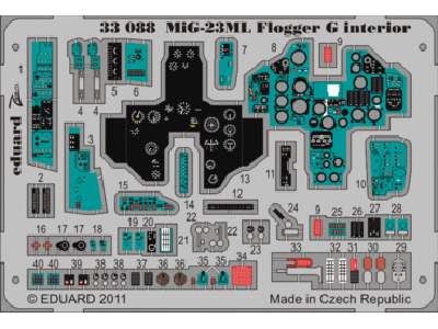  MiG-23ML Flogger G interior S. A. 1/32 - Trumpeter - blaszki - zdjęcie 1