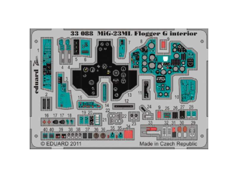 MiG-23ML Flogger G interior S. A. 1/32 - Trumpeter - blaszki - zdjęcie 1 MiG-23ML Flogger G interior S. A. 1/32 - Trumpeter - blaszki - zdjęcie 1