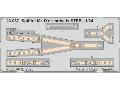 Spitfire Mk. IXc seatbelts STEEL 1/24 - AIRFIX - zdjęcie 1