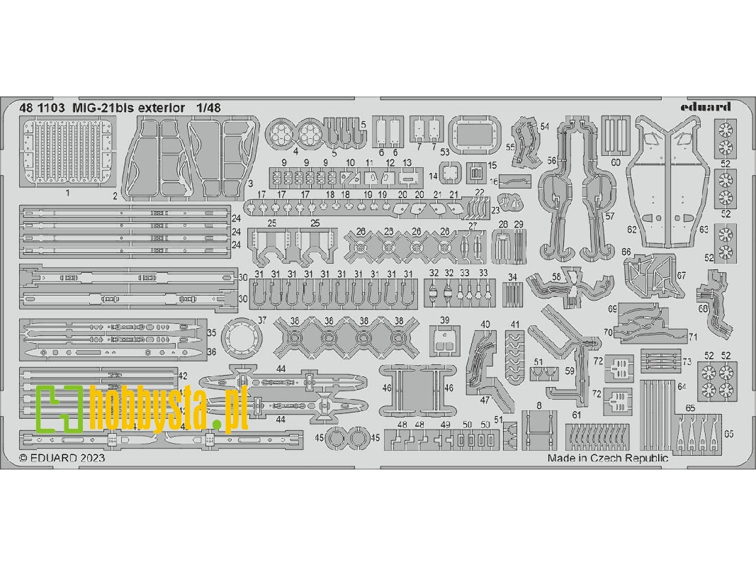 MiG-21bis exterior 1/48 - EDUARD - zdjęcie 1 MiG-21bis exterior 1/48 - EDUARD - zdjęcie 1
