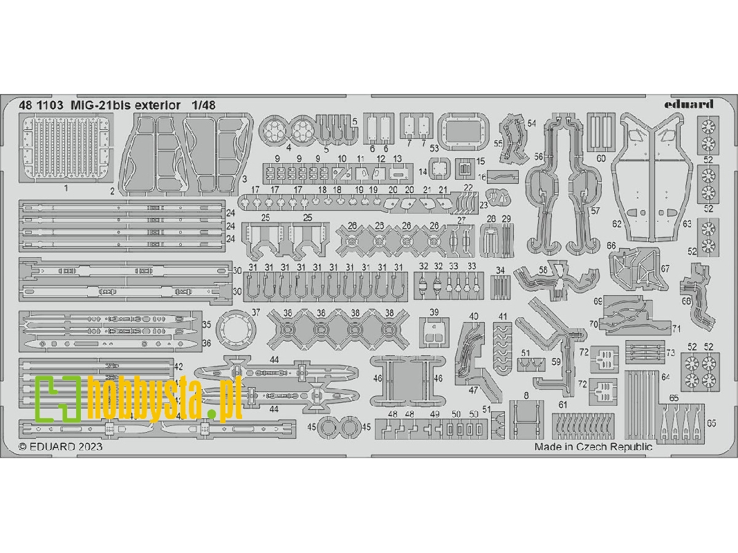 MiG-21bis exterior 1/48 - EDUARD - zdjęcie 1