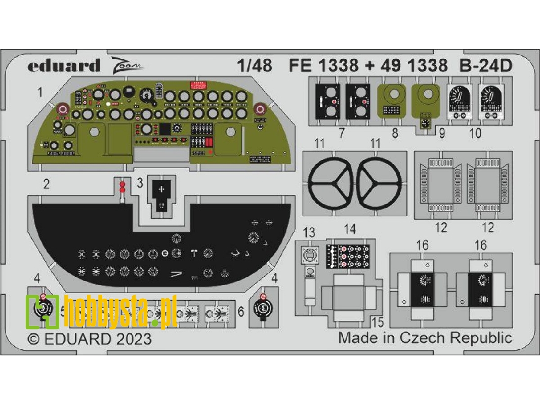 B-24D cockpit 1/48 - REVELL - zdjęcie 1