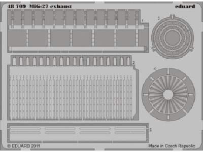  MiG-27 exhaust 1/48 - Italeri - blaszki - zdjęcie 1