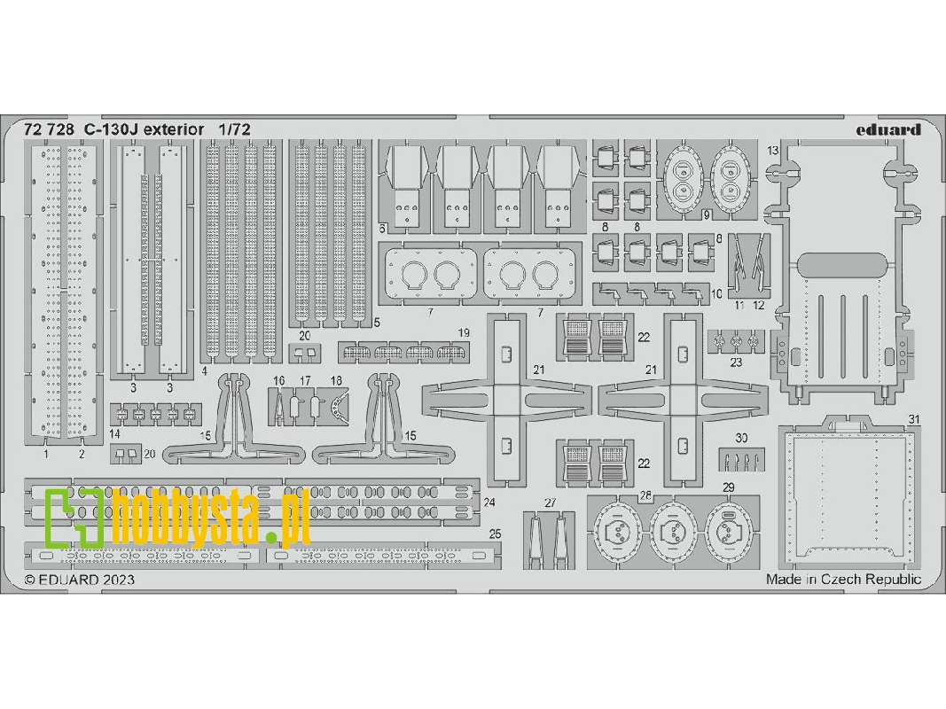 C-130J exterior 1/72 - ZVEZDA - zdjęcie 1 C-130J exterior 1/72 - ZVEZDA - zdjęcie 1