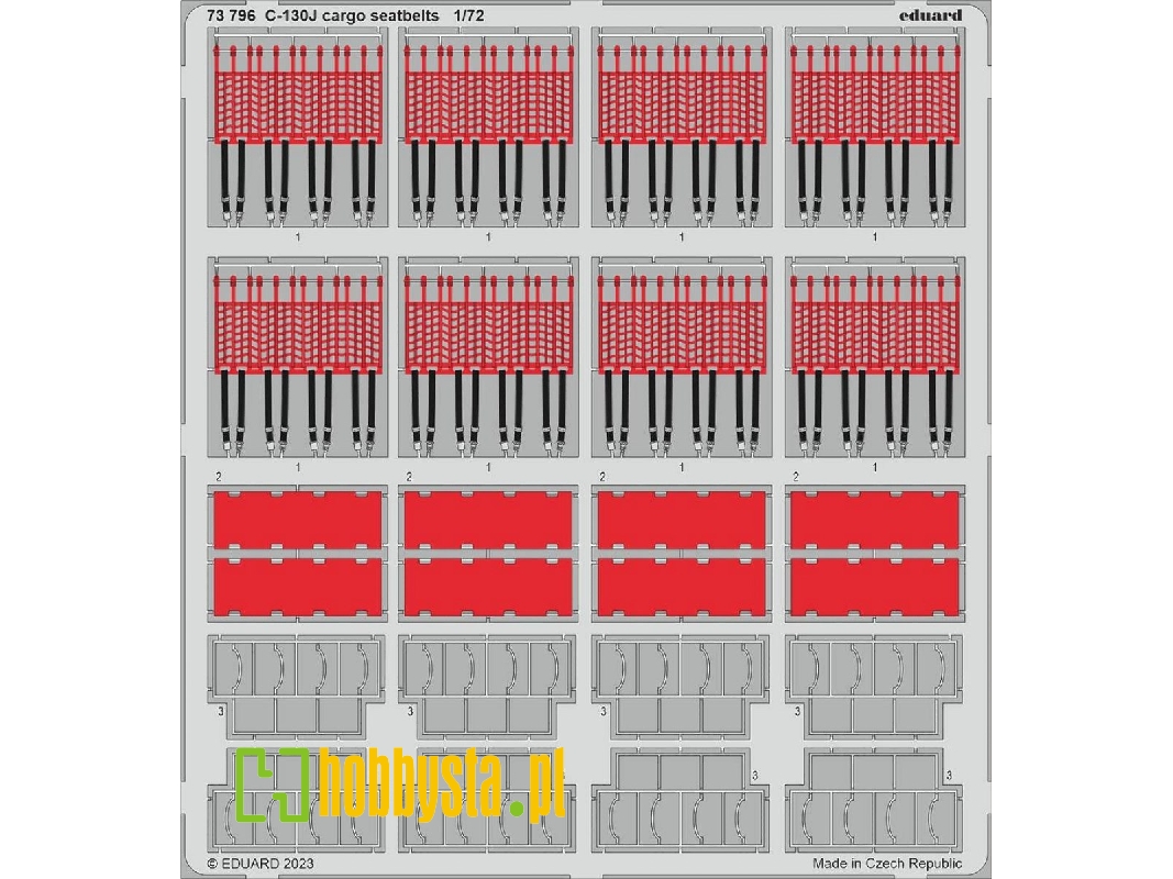 C-130J cargo seatbelts 1/72 - ZVEZDA - zdjęcie 1