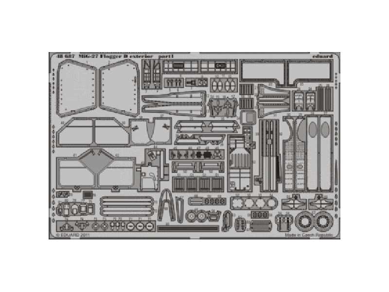 MiG-27 Flogger D exterior 1/48 - Italeri - blaszki - zdjęcie 1 MiG-27 Flogger D exterior 1/48 - Italeri - blaszki - zdjęcie 1